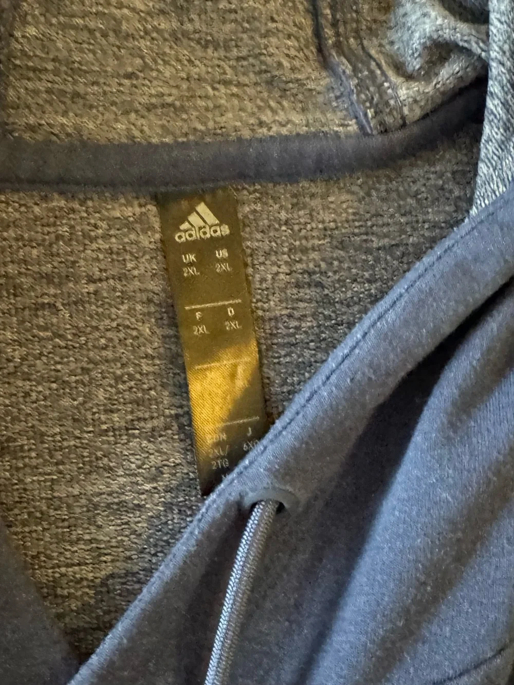 Adidas Men's Navy Pullover Hoodie - Casual Long Sleeve Sweatshirt